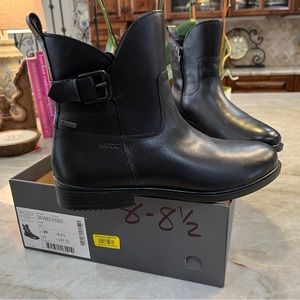 NWT Ecco black ankle boots.  New!!